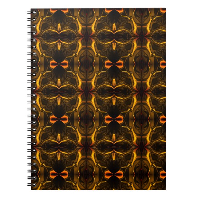 Formas, "traços dourados flutuam" em fundo escuro. anteckningsbok (Framsidan)