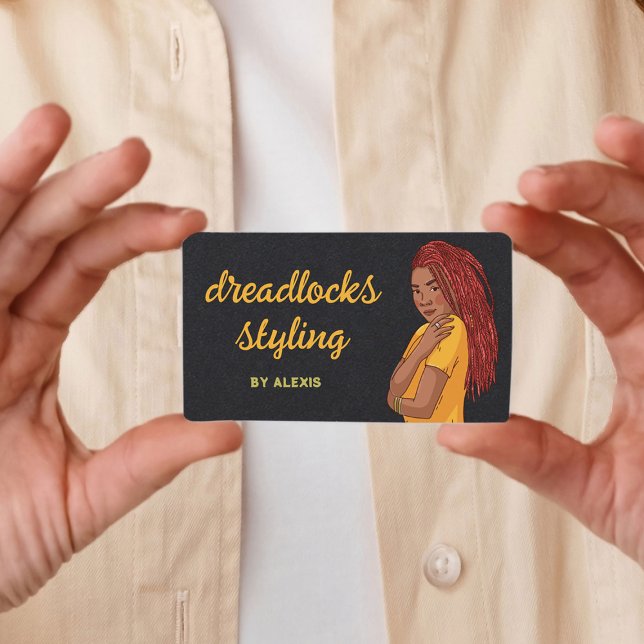 Formatering för Loctician Dreadlocks Visitkort (Skapare uppladdad)