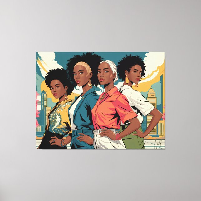 Förmedlade kvinnor i Urban Mode Canvastryck (Framsida)