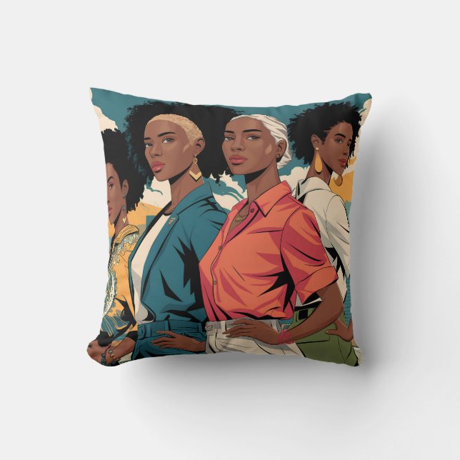 Förmedlade kvinnor i Urban Mode Kudde (Framsida)