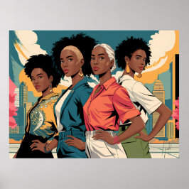 Förmedlade kvinnor i Urban Mode Poster