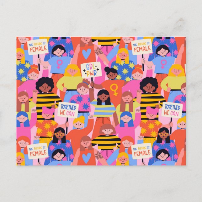 Förmedlade kvinnor vykort (Framsida)