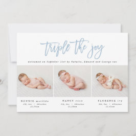 Förmedling av modern triplet-födsel med flera foto meddelande