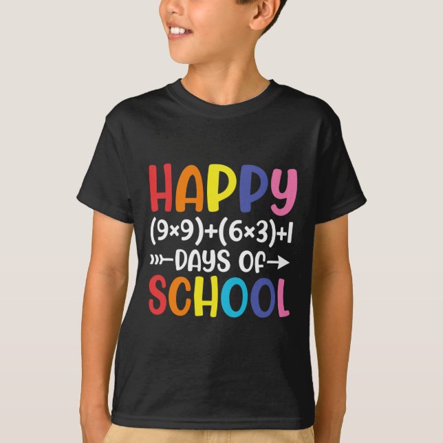 Formel 100 dagar för Roligten Math Teacher 100 T Shirt (Framsida)