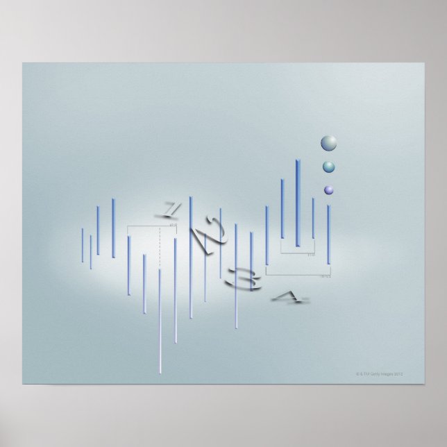 Formel, diagram, matematiska symboler 11 poster (Framsidan)