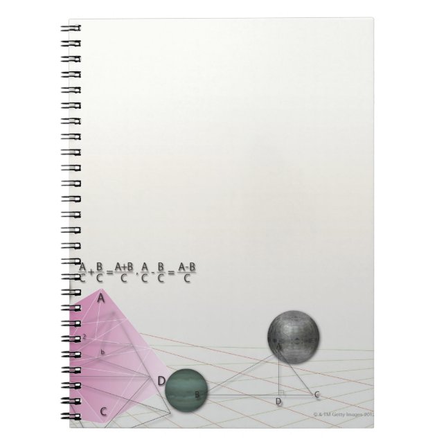 Formel, diagram, matematiska symboler 3 anteckningsbok (Framsidan)