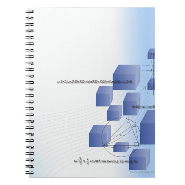 Formel, diagram, matematiska symboler 5 anteckningsbok (Framsidan)