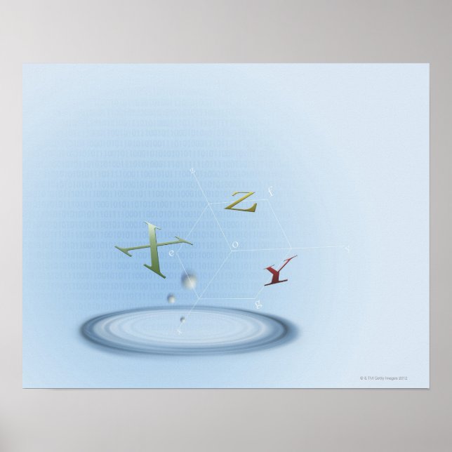 Formel, diagram, matematiska symboler 9 poster (Framsidan)