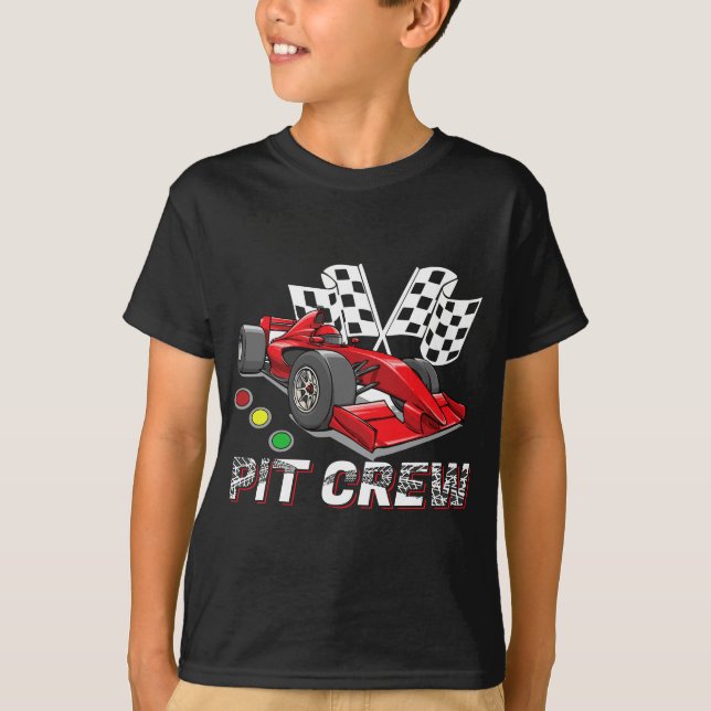 Formel för Tävla av besättningsbil Flagga Kontroll T Shirt (Framsida)