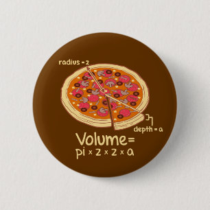 Formel = Pi*z*z*a för Pizzavolym matematisk Knapp