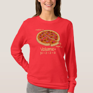Formel = Pi*z*z*a för Pizzavolym matematisk T-shirt