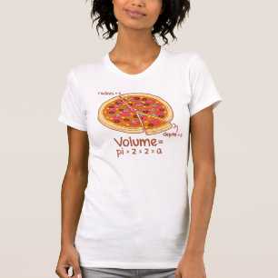 Formel = Pi*z*z*a för Pizzavolym matematisk T-shirt