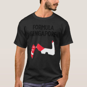Formel Singapores Tävla Circuit Car Karta Gran T Shirt