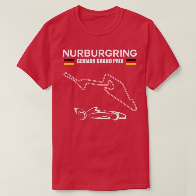 Formel-Tävla för Nurburgring Circuit T Shirt (Design framsida)