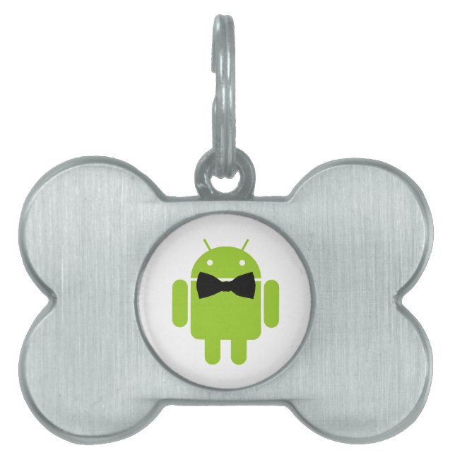 Formell android Robot Icon Graphic Namnbricka Husdjur (Framsidan)