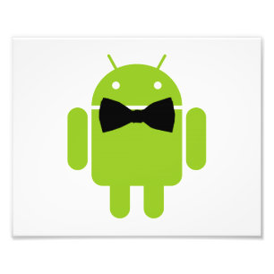 Formell Atire grön Androidrobot Fototryck