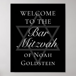 Formell Black Pub Mitzvah Party Star av David Poster