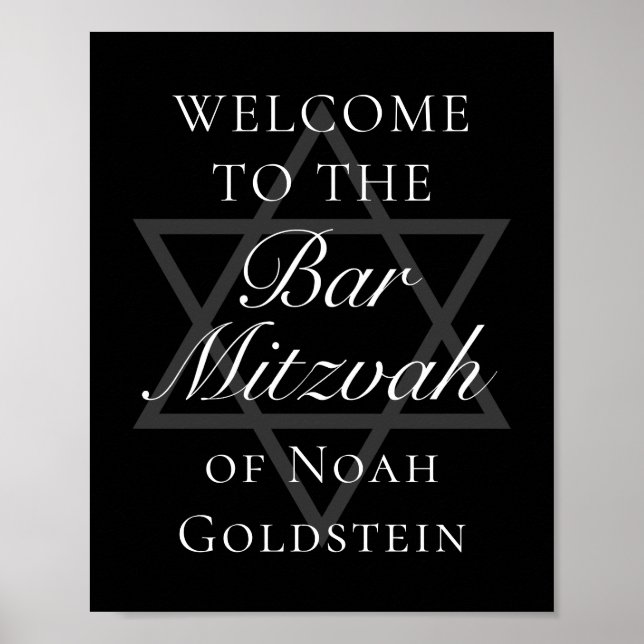 Formell Black Pub Mitzvah Party Star av David Poster (Framsidan)