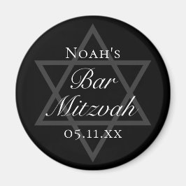 Formell Black Pub Mitzvah Star of David Anpassning Magnet