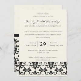 FORMELL BLACK & WHITE DAMASK CLASSIC WORKSHOP EVEN INBJUDNINGAR