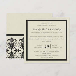 FORMELL BLACK WHITE DAMASK CLASSIC WORKSHOP EVENT INBJUDNINGAR