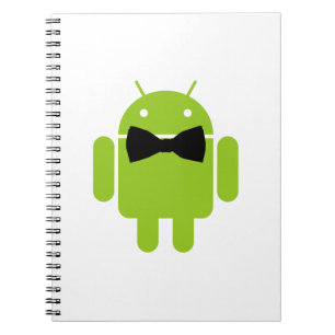 Formell Bow Tie Android Robot Ikon Anteckningsbok