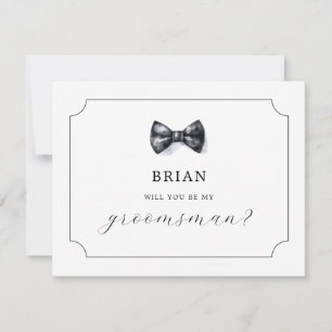 Formell Bow tie Vill du vara min bestman  Inbjudningar
