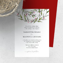 Formell bröllopsinbjudan Botanical Grey