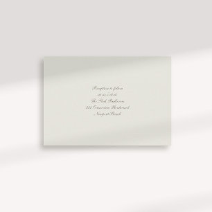 Formell Calligraphy Classic Ecru Reception Bröllop Tilläggskort
