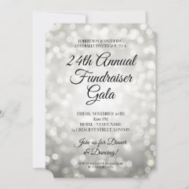 Formell Corporate Fundraiser Party Silver Lights Inbjudningar