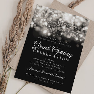 Formell Corporate Grand Open Silver Ljus Inbjudningar