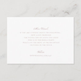 Formell Dusty Rose Rosa Bröllopswebbplats Extra In Tilläggskort