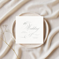 Formell Elegant Calligraphy Grått Grönt Bröllop