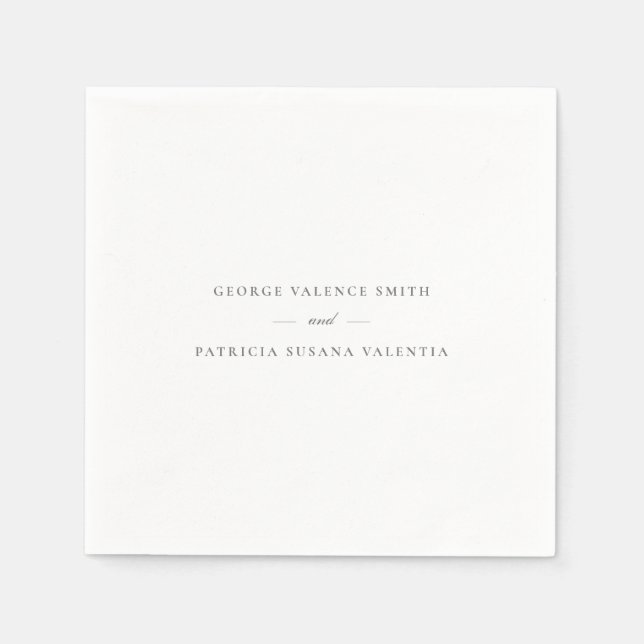 Formell Elegant för kalligrafi | BRÖLLOP Pappersservett (Framsidan)