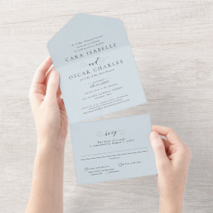 Formell elegant himlar blå klassisk bröllop