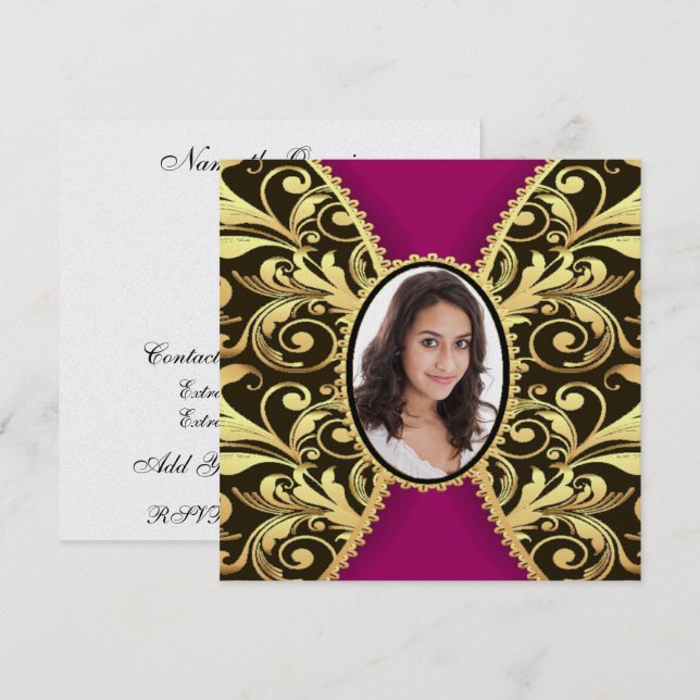 Formell elegant-inbjudan inbjudningar (Fram/baksida)