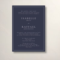 Formell Elegant Plats för marinblått Många Bröllop