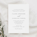 Formell Elegant Skriptbröllop - inbjudan<br><div class="desc">Vänner till inbjudan och familj till bröllop med denna enkla,  tidlösa inbjudan till elegant bröllop.</div>