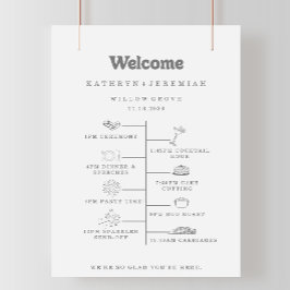 Formell Enkel Gör-det-själv-Välkomsttidslinje för Poster