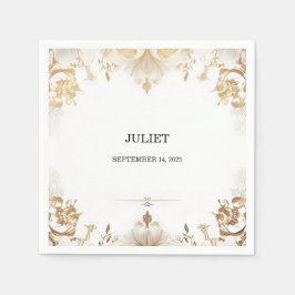 Formell Enkel Klassisk Tom Bröllosdusch Pappersservett