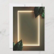 Formell evenemangsinbjudan med guldblomma Ram