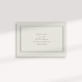 Formell Faux Embossed Ram Ecru Reception Bröllop Tilläggskort