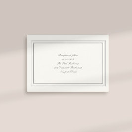 Formell Faux Embossed Ram Pearl Reception Bröllop Tilläggskort