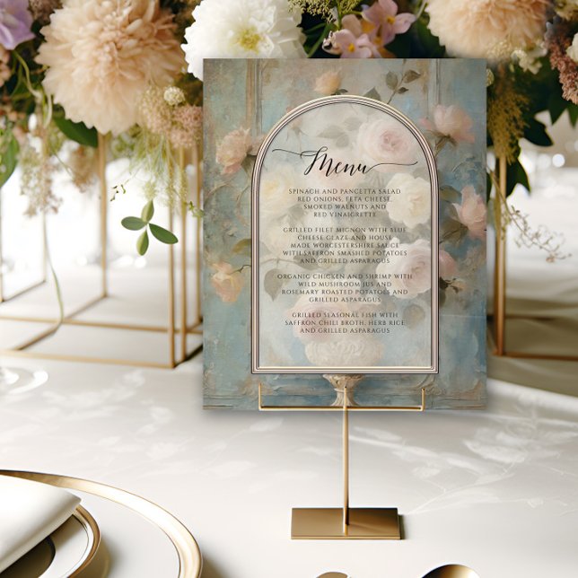 Formell fransk blomsterbukett blå och rosa klassik (Skapare uppladdad)