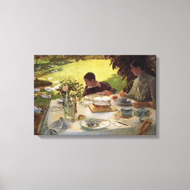 Formell frukost i Garden Canvastryck (Framsida)