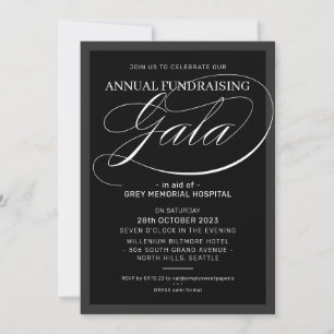FORMELL GALA elegant-händelse, svart finare-vit Inbjudningar