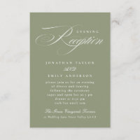 Formell Grönt Calligraphy Wedding Reception