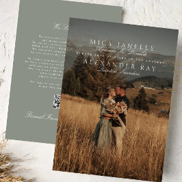 Formell Grönt för klassiskt utbyte Namn Foto QR-ko Spara Datumet