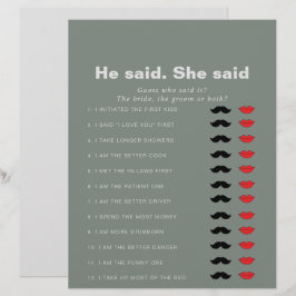 Formell Grönt sa att hon sa Möhippa Game