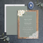 Formell Grönt Vit Blommigt Wood Script Bröllop Inbjudningar<br><div class="desc">Gå in i en rustik och drömmande värld med vår formella Grönt Eucalyptus White Blommigt Wood Snöre bröllopsinbjudan. Den här inbjudan till elegant - designad för att ta emot föräldrar som är värd för evenemanget - innehåller en utmärkt kombination av rustiskt och botaniskt inslag, inklusive delikat eukalyptus greenery, pristinvit blommigt...</div>